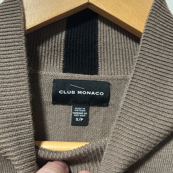 Club Monaco brown wool mock neck sweater size small - Picture 2 of 4